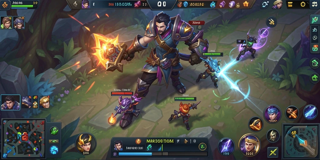 Tampilan seru pertarungan dalam game MOBA 234E.