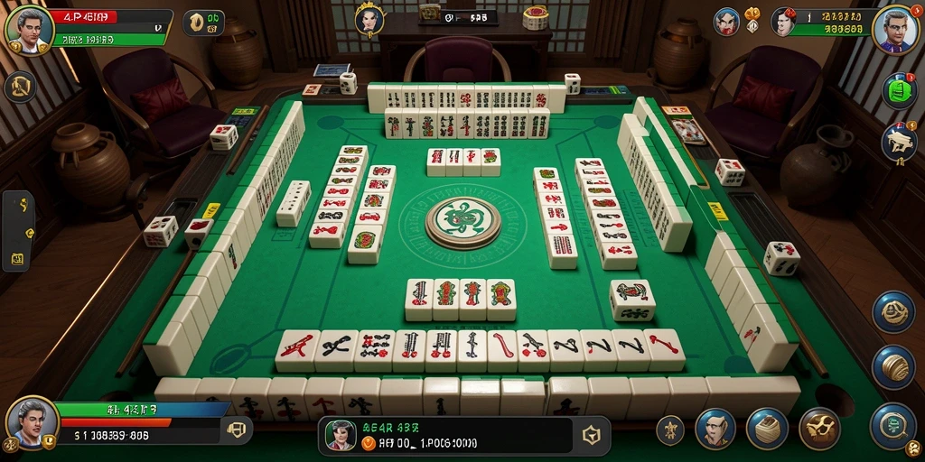 Tampilan gameplay Mahjong yang menarik dan menantang di 4P4P.