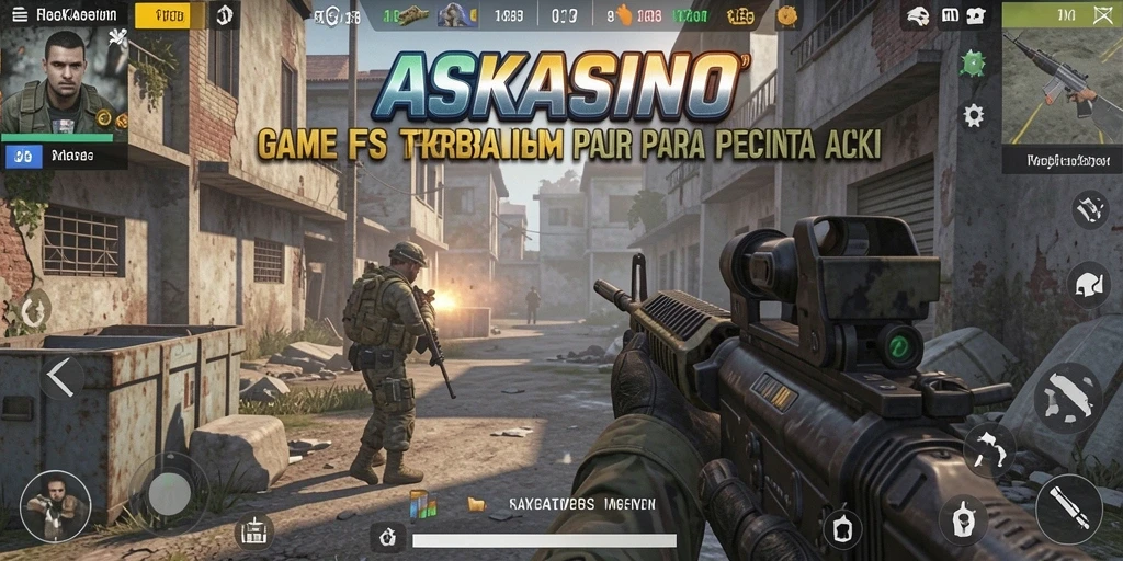 Gameplay seru dan mendebarkan dalam ASKASINO dengan aksi FPS.
