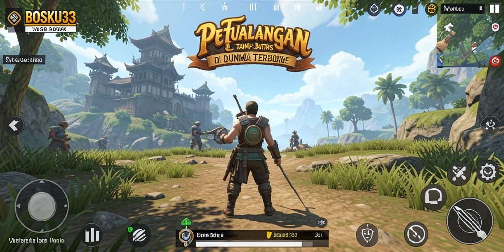 Screenshot dari gameplay seru BOSKU33 di dunia terbuka.