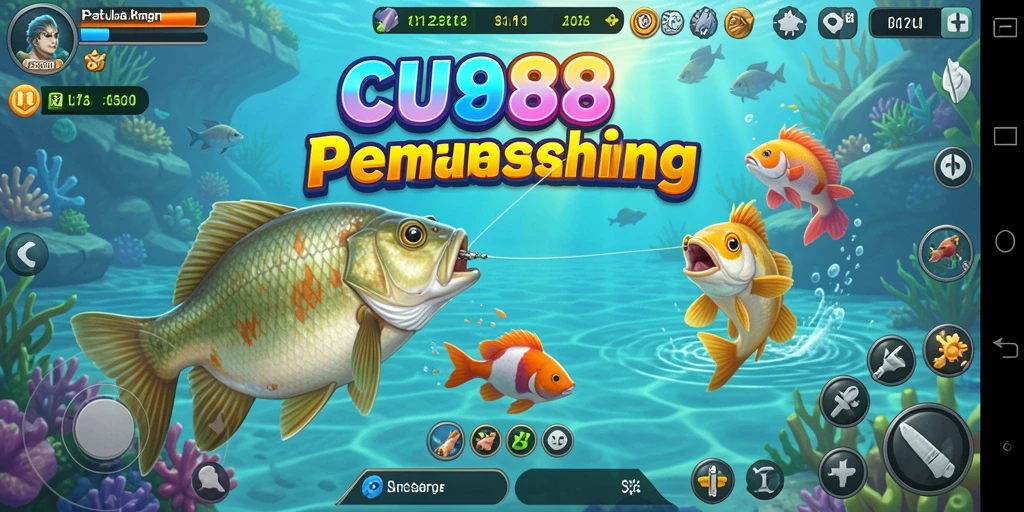 Gameplay CU888 yang memikat dan mendebarkan saat memancing.