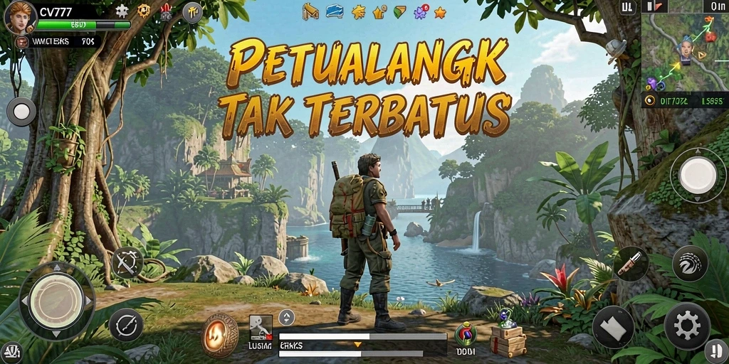 Tangkapan layar gameplay <strong>CV777</strong> yang menampilkan eksplorasi dunia terbuka.