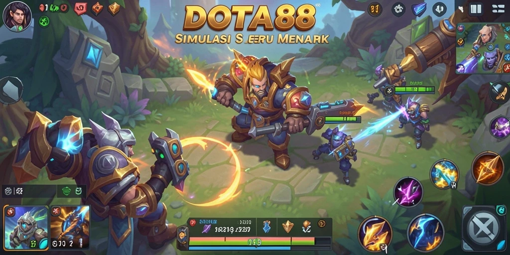 Screenshot utama DOTA88 menampilkan gameplay simulasi yang mengasyikkan.