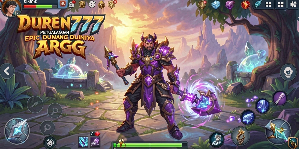 Gameplay ARPG DUREN777 menampilkan karakter beraksi di dunia yang luas dan menantang.