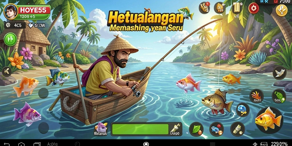 Gameplay memancing yang menakjubkan di HOYE55 dengan grafis yang indah.