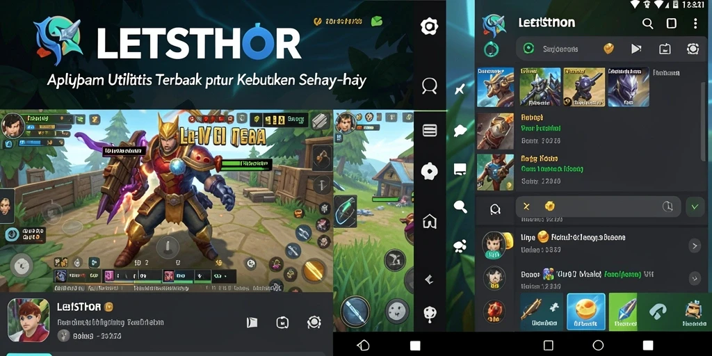 Screenshot utama LETSTHOR menunjukkan antarmuka aplikasi yang sederhana dan fungsional.