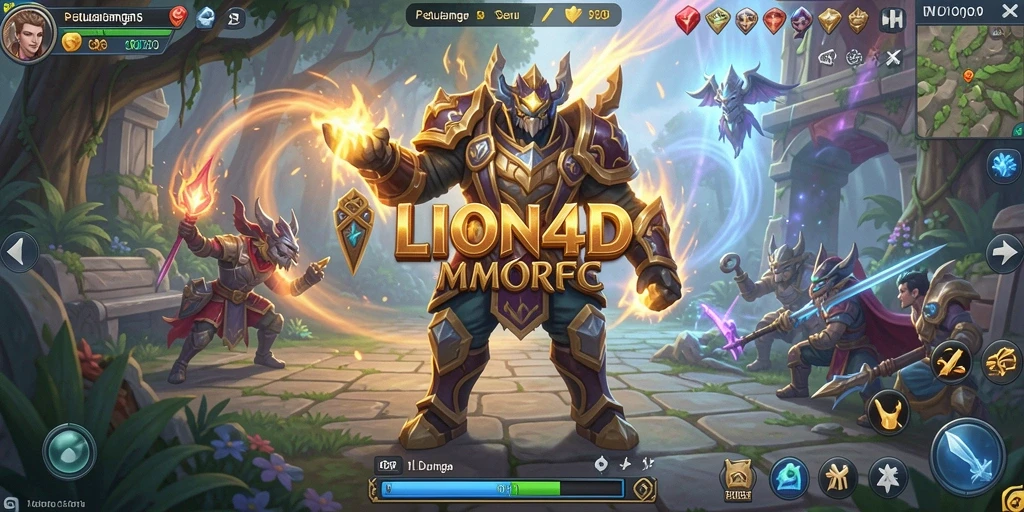 Tampilan gameplay seru di dunia fantasi LION4D.