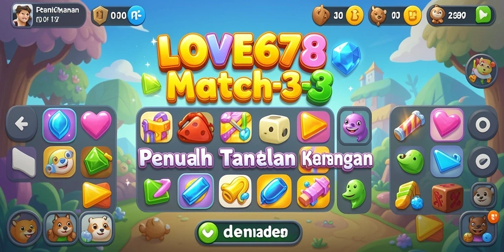 Tampilan gameplay LOVE678 yang penuh warna dan mendebarkan.