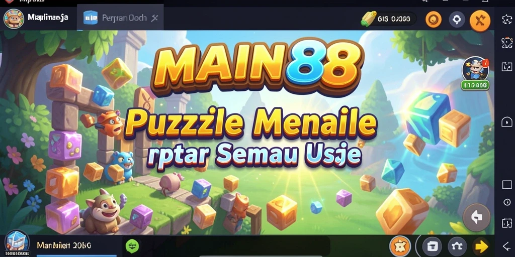Screenshot gameplay dari MAIN88 menampilkan serunya menjawab teka-teki Puzzle.