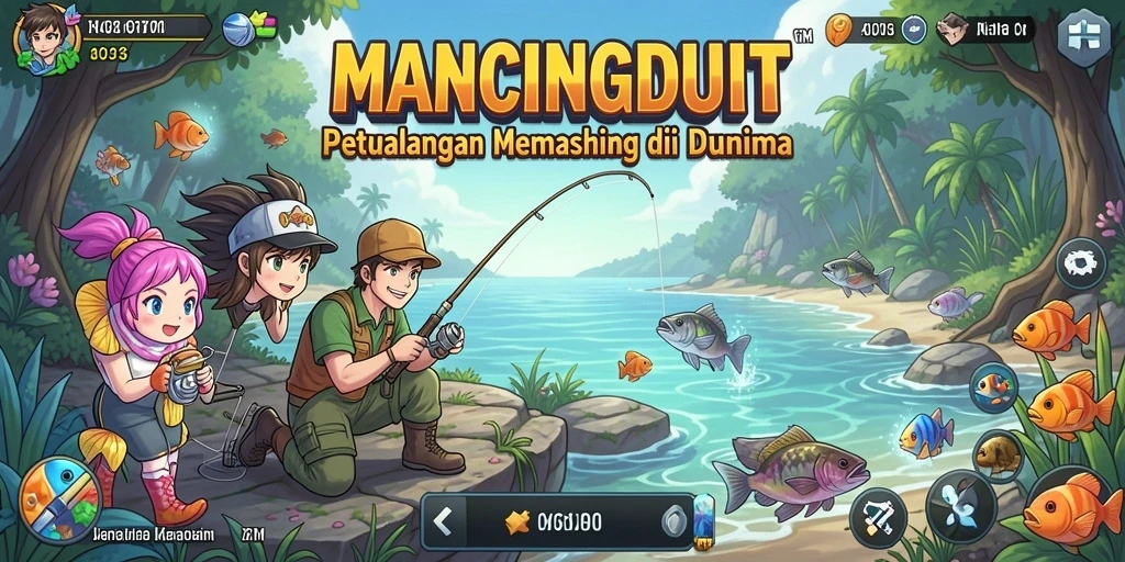 Tampilan gameplay MANCINGDUIT yang menarik dan penuh warna.