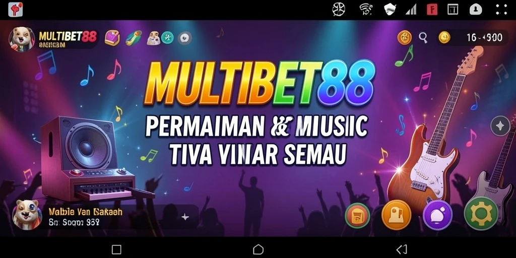 Tampilan menarik dari gameplay MULTIBET88 yang penuh musik.