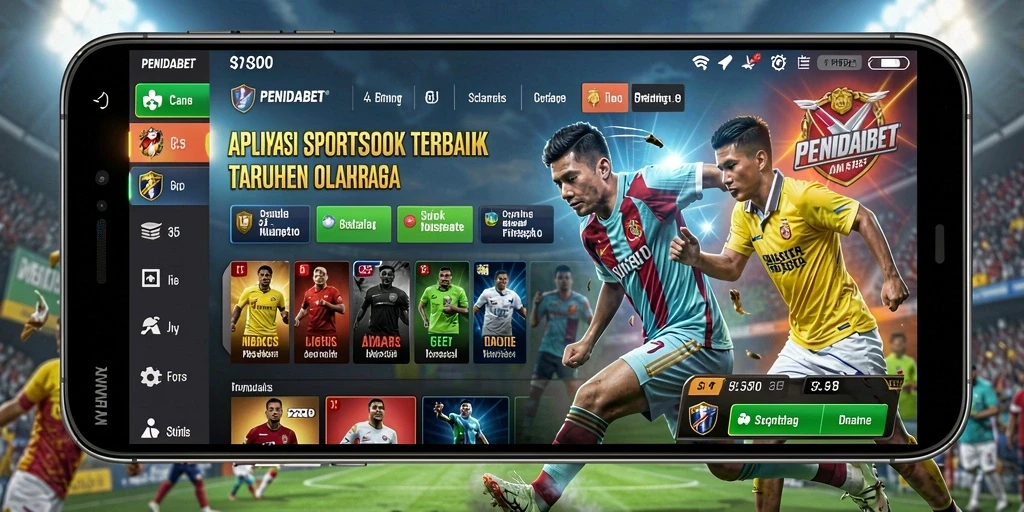 Screenshot utama PENIDABET menampilkan antarmuka taruhan olahraga yang menarik.