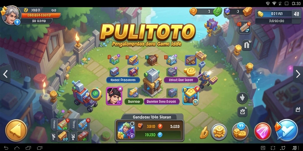 Tampilan gameplay menarik PULITOTO dalam genre Idle.
