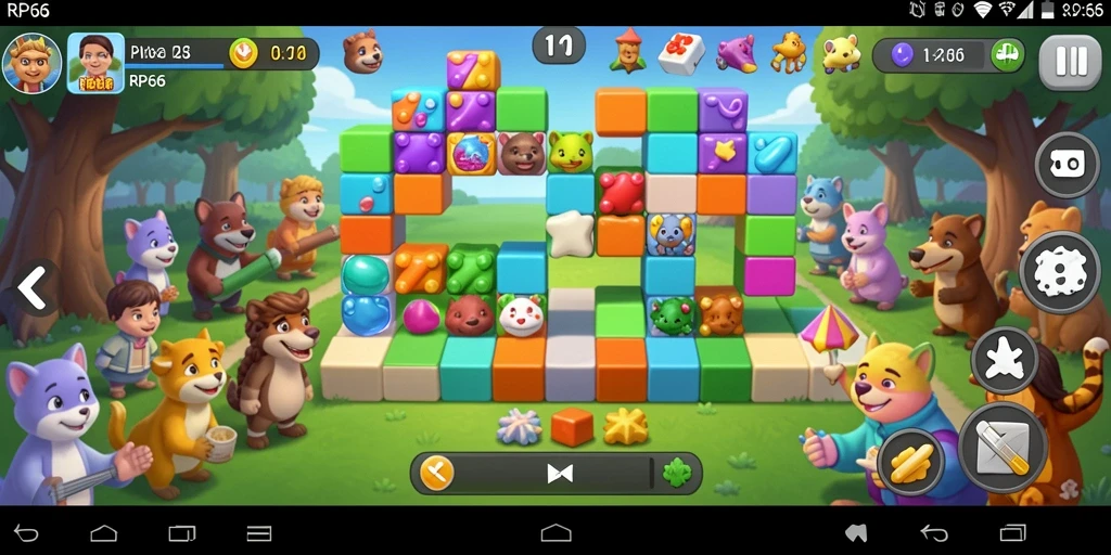 Tampilan gameplay seru dengan tantangan Puzzle yang menarik.