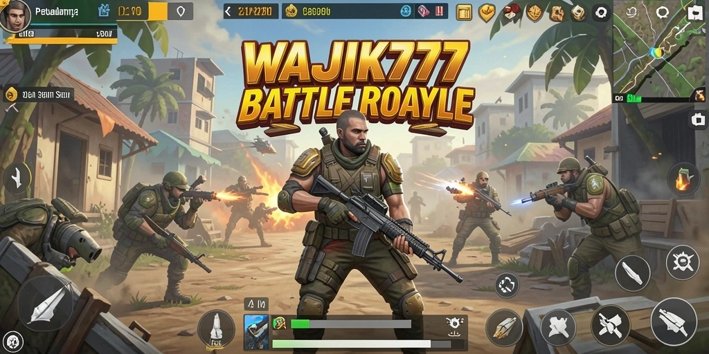 Tangkapan layar dari gameplay seru WAJIK777 dalam mode Battle Royale.