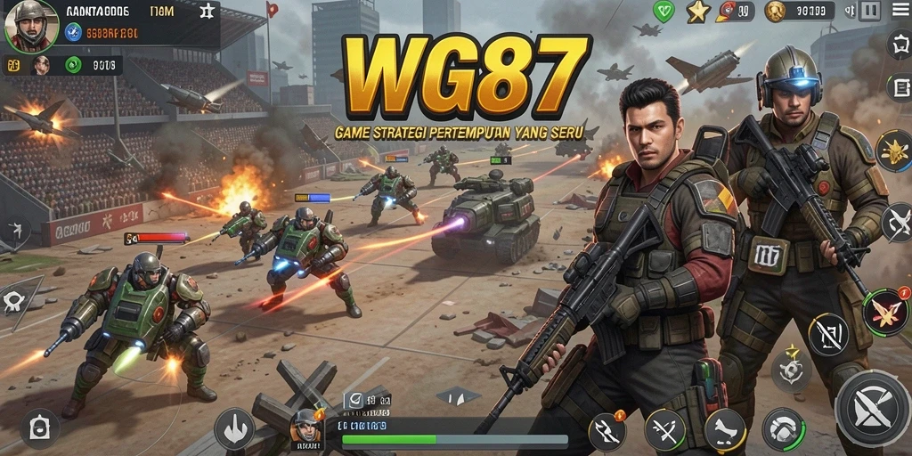 Tampilan gameplay menarik dalam pertempuran strategi.